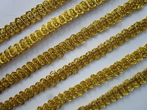 50M/2M Gold Spitze nichtelastisch 9mm breit Borte BB 045 N - Bild 1 von 4