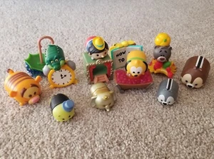 Tsum Tsum Disney Vinyl Figure Lot of 9: Dumbo, Tigger, Pluto, Chip + Accessories - Picture 1 of 3