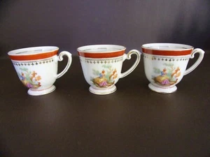 Paulux Set Of Three Vintage Demitasse Cups Made In Occupied Japan - Picture 1 of 6