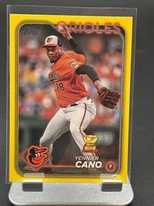 2024 Topps Yellow Border Yennier Cano #158 - Baltimore Orioles - Imagen 1 de 2