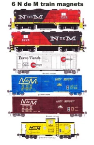 Juego de 6 imanes N de M Ferrocarriles Nacionales de México Andy Fletcher - Imagen 1 de 1