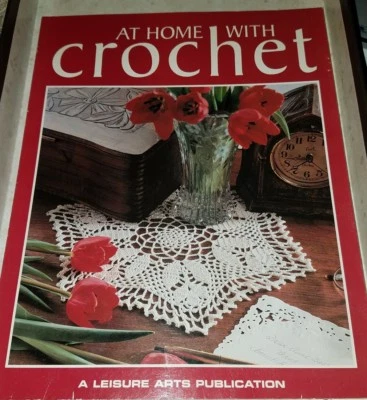 AN3 LEISURE ARTS 1995, AT HOME WITH CROCHET - OVER 50 DESIGNS - Image 1 of 4