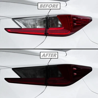 FOR 15-18 Lexus RC Tail Light & Rear Reflector SMOKE Precut Vinyl Tint Overlay - Image 1 of 4