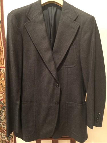 Gucci Giacca Uomo Lana Grigia Autentica 56L Condizione In Nuova. Made In Italy.