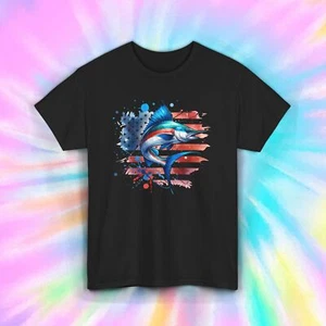 Camiseta American Marlin | Diseño Patriótico Pesca | Regalo 4 de Julio | S-5XL - Imagen 1 de 10