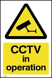 CCTV in Operation Sign or Sticker - All Material & Size options (CSSS9) - Picture 1 of 4