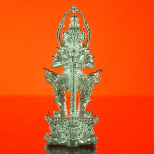 Thai Amulett Thao Wessuwan Riesen Kuvera Mini Statue Echt Silber V.BoonMahasetthi - Bild 1 von 11