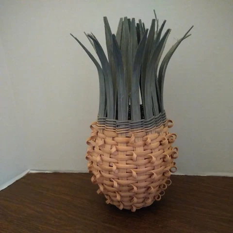 American Pineapple Basket signed & dated Classic Hospitality Symbol Unique Decor Cover