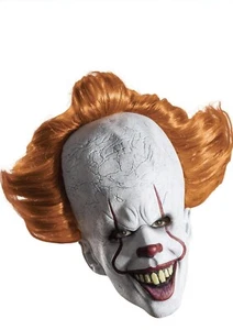 Rubies Pennywise It Mask Custome Adult 3/4 Mask Halloween Clown Disfraz Payaso - Picture 1 of 8