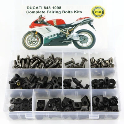 Fit For Ducati 848 1098 Complete Fairing Bolts Kit Bodywork Screws Gray - Изображение 1 из 4