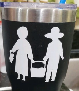 Vinyl-Aufkleber Amish/Land Junge und Mädchen - Bild 1 von 3