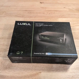 LUXUL PoE+ 5 Port Gigabit Compact Switch SW-100-05PD - NIB - Picture 1 of 15