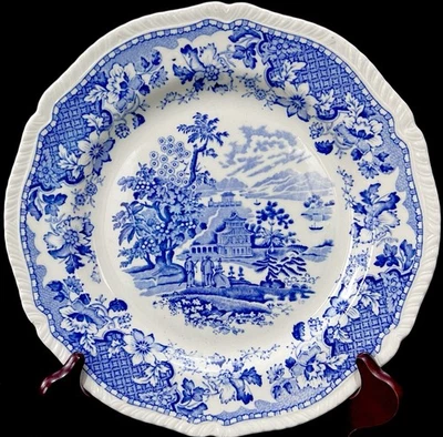 Antique Wood & Sons “SEAFORTH” Blue Ironstone 10” Dinner Plater - Image 1 of 4
