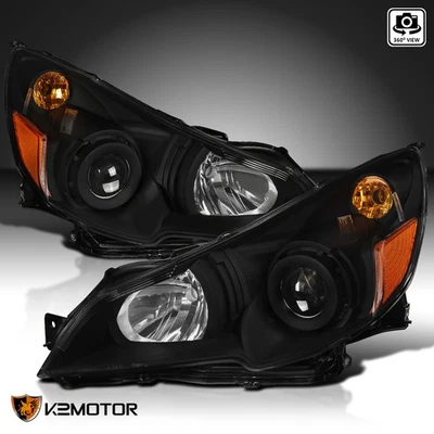 Black Fits 2010-2014 Subaru Legacy Outback Projector Headlights Lamps Left+Right - Image 1 of 4