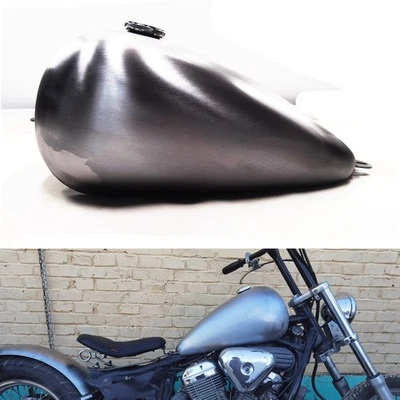 For Honda Steed 400 600 Motorcycle Handmade Modified Petrol Gas Fuel Tank Silver - Image 1 of 4