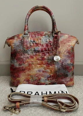 Nuevo Bolso Cartera BRAHMIN Melbourne (Mediano) Duxbury CANDY Naranja Rojo Verde Nuevo con Etiquetas Foto 1 de 4