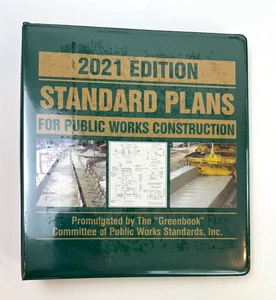 Standard Plans for Public Works Construction 2021 Edition Binder Greenbook VG - Picture 1 of 10