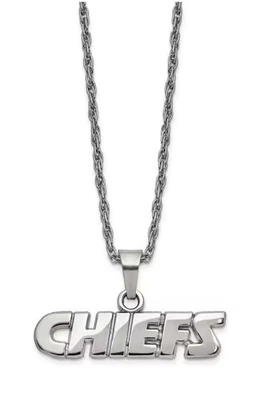 Colgante de acero inoxidable con cadena para mujer Kansas City Chiefs Foto 1 de 4