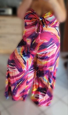 4XL Damen Overall Jumpsuit Sexy Bunt Größe Größen Plus Size - Bild 1 von 4