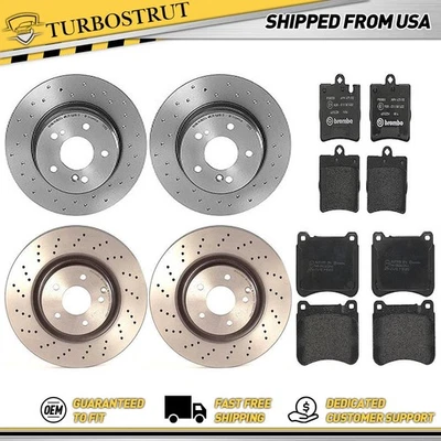 Комплект колодок передних задних тормозных дисков для Mercedes-Benz C320 2004 2005 годов выпуска - Изображение 1 из 4