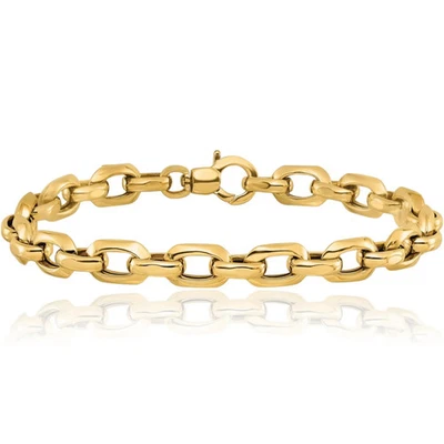 14K Solid Yellow Gold Link Chain Bracelet - Image 1 of 4