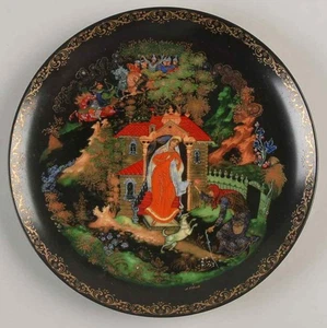 Palekh Art Studios Russian Legends Princess & Seven Bogatyrs - No Box 74976 - Picture 1 of 1