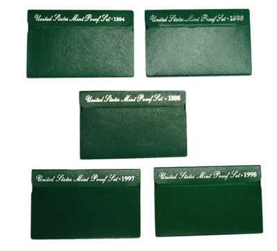 Proof Set Run (Clad) 1994 - 1998 - 25 US Coins OGP - Image 1 of 4