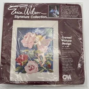 Erica Wilson Rose Flower Fairy Crewel Embroidery Kit 7169 Vintage 1980 Sealed - Picture 1 of 3