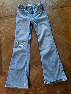 Girls Abercrombie and Fitch 11/12 Distressed Flare Jeans - Picture 1 of 2
