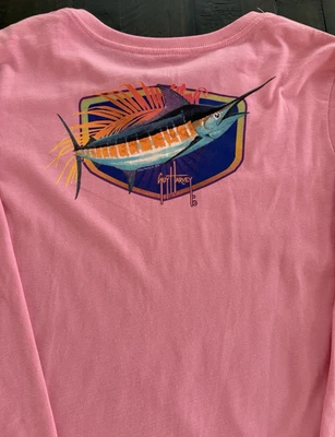 Guy Harvey Womens Large Pink Long Sleeve Shirt - Image 1 of 2