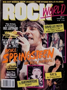 Rock World Magazine August 1985 Bruce Springsteen, Def Leppard, Van Halen, Cyndi - Picture 1 of 18