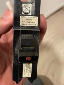 Federal Pioneer Push On Breaker 15 Amp double Pole Stablok LL12188 - Picture 1 of 3
