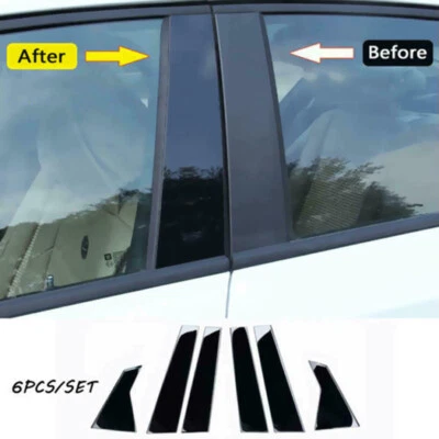 Car Door Pillar Post Cover Trim Sticker For Honda Civic Sedan 2016-2021 Foto 1 de 4