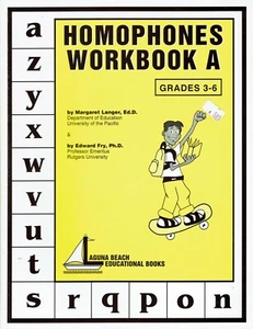Homophones Workbook A  Early Reading English 1997 Langer/Fry Grades 3-6 - Imagen 1 de 1