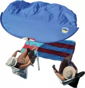 Beach Umbrella Sun Shade Wind Proof Canopy Blue Cover Breeze Sail - Picture 1 of 5