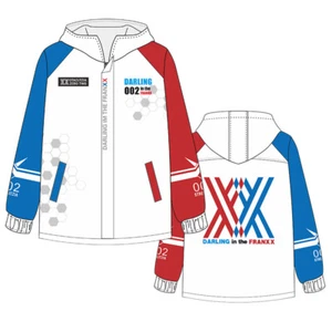 Anime Zero Two Printed Jacket Zip Hoodie Cosplay Fit For Darling in the Franxx - Picture 1 of 15