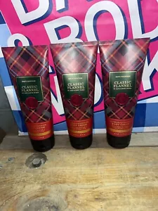 3 Bath and Body Works CLASSIC FLANNEL BODY CREAM 8oz New - Picture 1 of 1