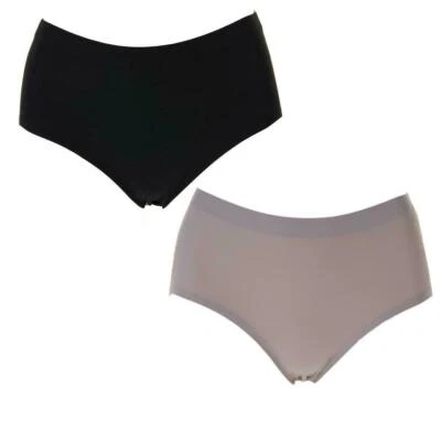 Paquete de 2 calzoncillos Rhonda Shear cuerpo invisible-negro/rosa humo-XL-nuevo-634004 Foto 1 de 2