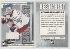 2006 In the Game-Used International Ice Signature Series Silver /60 Jaromir Jagr