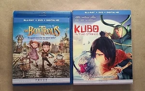 2 Laika Studios Movies On Blu-ray - The Boxtrolls + Kubo And The Two Strings - Picture 1 of 11