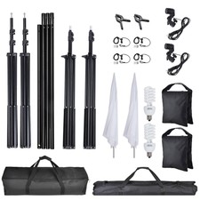 7x10Ft Background Support System Umbrella Continuous Lighting Kit Photo Video