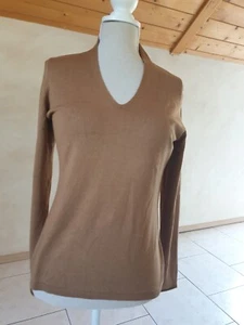 Leichter Pullover von oui, Gr. 34, beige/hell braun, langarm - Bild 1 von 12