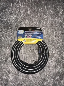 New Monster 140030-00 RG6 Video Coaxial Cable, 12', Black - Picture 1 of 3