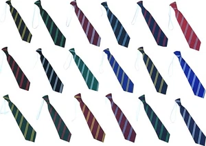 Infant School Elastic Tie Double Stripe Striped 4-6 Year Olds - Picture 1 of 19