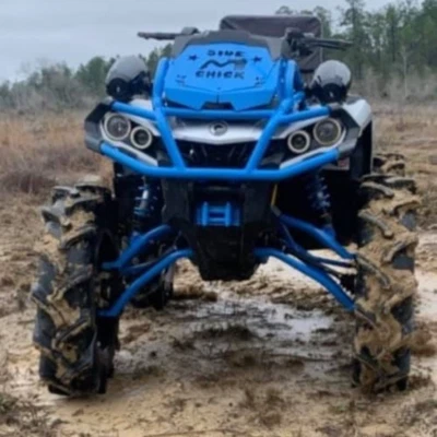 Cubierta de radiador azul Can-Am "Side Chick" Outlander MAX XMR 450 570 650 850 1000 Foto 1 de 4