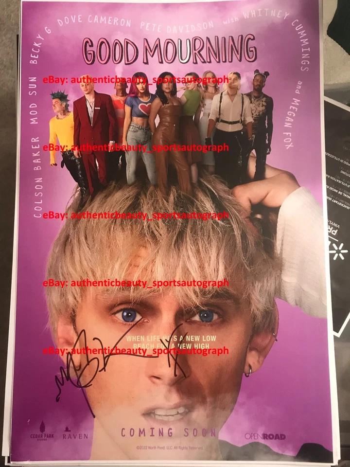 GOOD MOURNING COLSON BAKER MACHINE GUN KELLY MEGAN FOX FILM SIGNED 12x18 REPRINT - Image 1 of 1