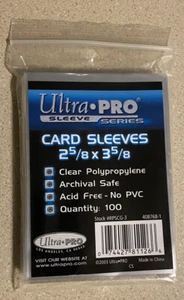 UltraPro Card Sleeves Sleeve Series 100/Pack Acid Free - Picture 1 of 2