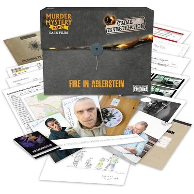  Murder Mystery Case Fire in Adlerstein Murder Dinner Party Detective Game - Image 1 of 4