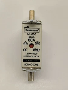 Cooper Bussmann 80A 000 NH Zentrierte Tag Sicherung, gG - gL, 500V AC 80NHG000B - Bild 1 von 6