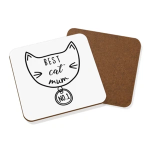 Best Cat Mum Coaster Bebidas Mat - Divertido Gato Loco Dama Gatito - Imagen 1 de 1